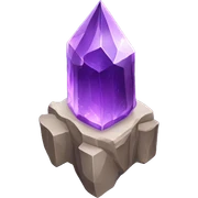 Charged amethyst tower crystal sticker