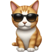 Cat with sunglasses sticker