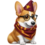 Corgi Harry Potter sticker