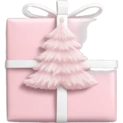 Light pink Christmas gifts under a white Christmas tree  sticker