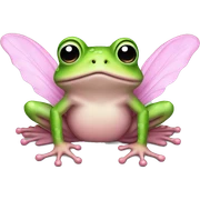 Frog with pink wings sticker