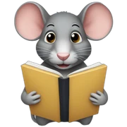 a rat holding a book sticker