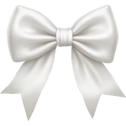 white satin bow sticker