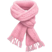Light pink knitted scarf sticker