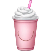 Iced coffe pink cup sticker