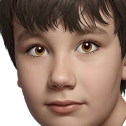 brown-eyed girl portrait close-up sticker