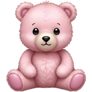light pink teddy bear sticker