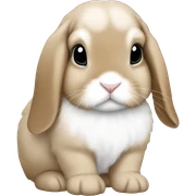 Tan and white baby holland lop sticker