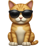 Cat with sunglasses sticker