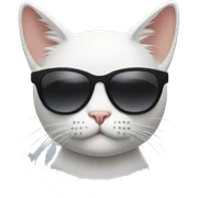 Cat with sunglasses sticker