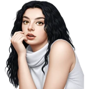 realistic portrait of girl sticker