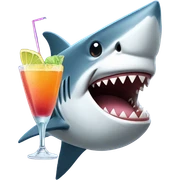 shark with alchol sticker