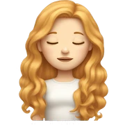 Strawberry blonde long hair girl sleeping  sticker