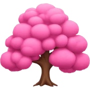 Pink tree  sticker