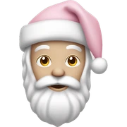 pale pink santa sticker