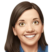 happy girl with brown hair sticker