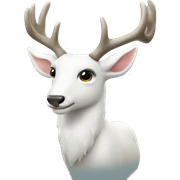 White deer  sticker