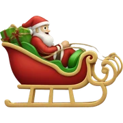 Santa's sleigh sticker