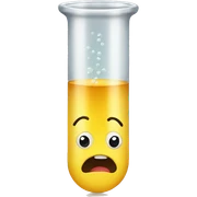 surprised test tube sticker