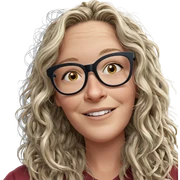 smiling girl with glasses sticker