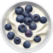 yoghurt bowl with grapes and blueberries sticker