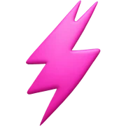 pink lightning emoji sticker