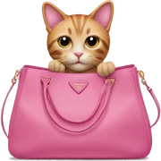 pink cat in a prada bag sticker