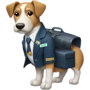 Dog flight attendant sticker