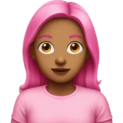 Pink girl sticker