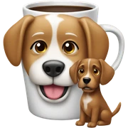 kaffetasse mit hund sticker