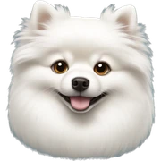 White Pomeranian sticker