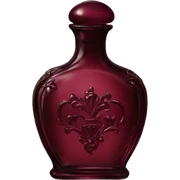 Burgundy glass Victorian perfume bottle  sticker