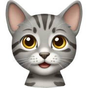 Gray tabby kitten sticker