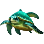 Sea turtle dolphin sticker