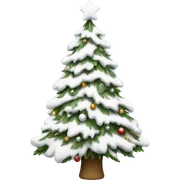white christmas tree sticker