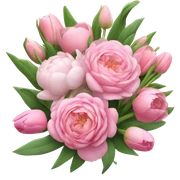 Pink flower bouquet  sticker