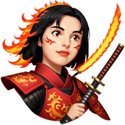 Fire-Wielding Samurai sticker