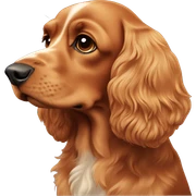 ginger cocker spaniel sticker