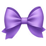 Lavender bow sticker