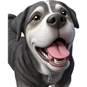 playful dog with tongue out sticker