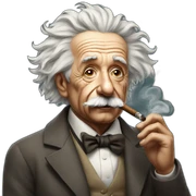 Einstein smoking cigar sticker