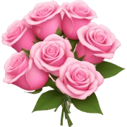 coquette bouquet of pink roses sticker