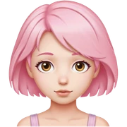 Soft pink bun sticker