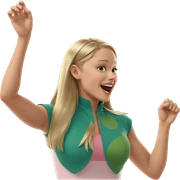 smiling girl by the window sticker
