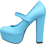 Baby blue chunky heel sticker