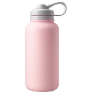 pastel pink water bottle with handle on the side sticker