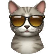 Cat with sunglasses sticker
