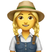 3 farmer girl sticker