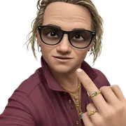 stylish boy with jewelry sticker