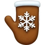 Mitten holding snowflake sticker